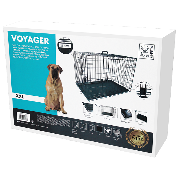 M-Pets Voyager Wire Crate XXL (L122 X W76 X H84cm) Price in Doha Qatar