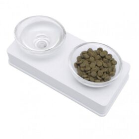 Glass Bowl For Cats – White Price in Doha Qatar