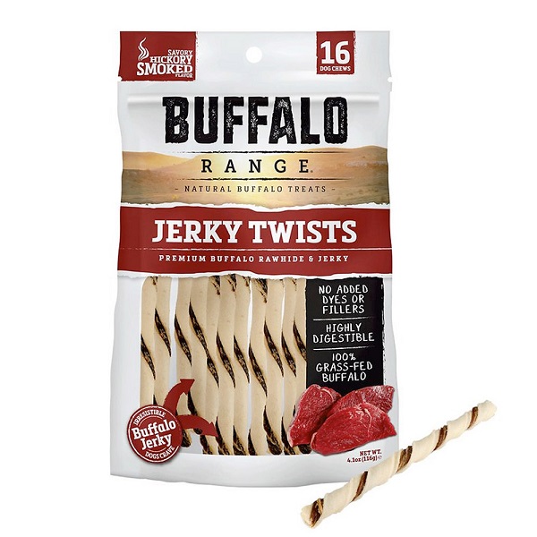 Buffalo Range Natural, Grain Free Jerky Twist Rawhide Chews For Dogs Price in Doha Qatar