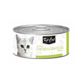 Kit Cat Chicken & Seafood 80g wet Food For Cat Price in Doha Qatar