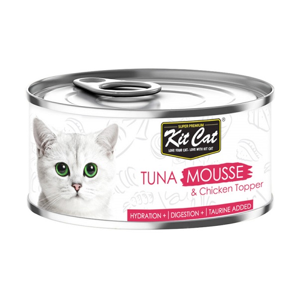Kit Cat Tuna Mousse with Chicken Topper 80g Wet Food For Cats Price in Doha Qatar